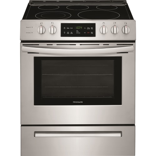 Frigidaire 30" Electric Freestanding Range Front Control Smooth Top Self-Clean ADA, Stainless Steel